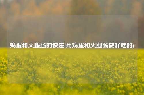 鸡蛋和火腿肠的做法(用鸡蛋和火腿肠做好吃的)